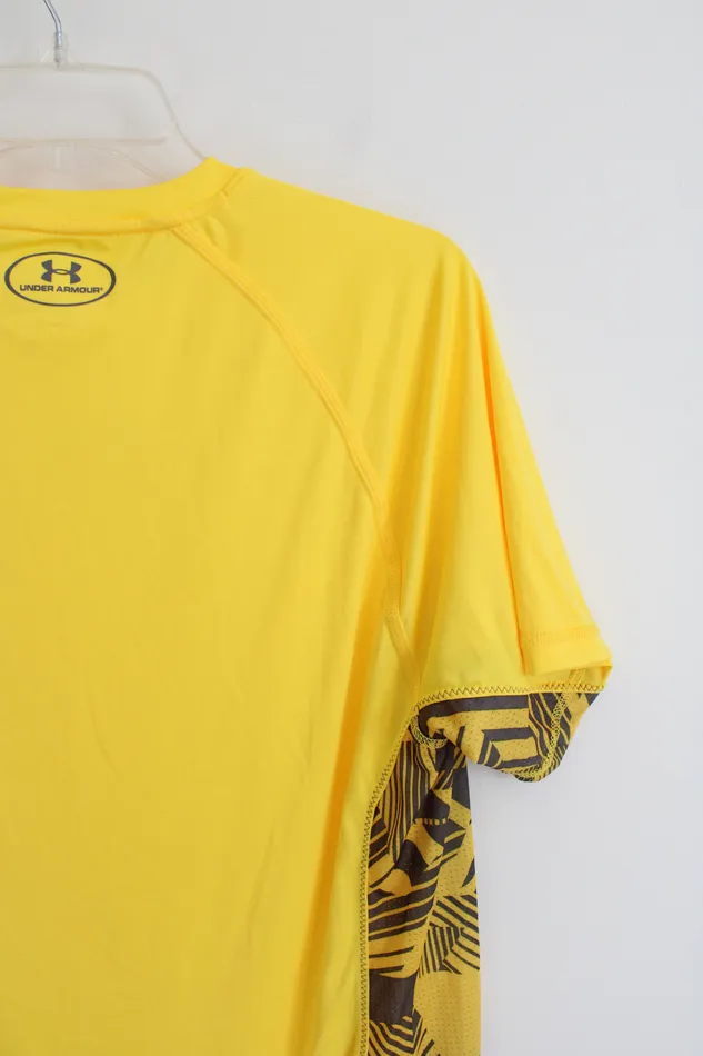 Under Armour Earrings Under Armour Regular Fit Yellow Gray Athletic Shirt M