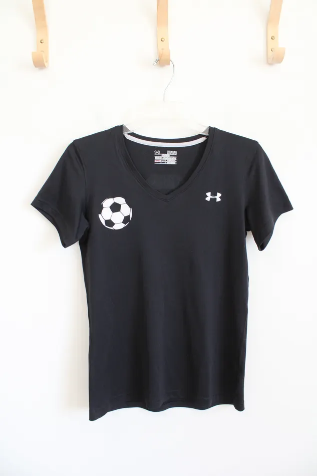 Under Armour Necklaces Under Armour 3 Black Soccer SemiFitted VNeck Shirt M