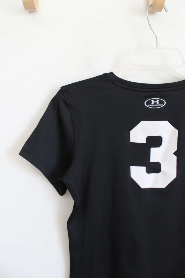 Under Armour Necklaces Under Armour 3 Black Soccer SemiFitted VNeck Shirt M