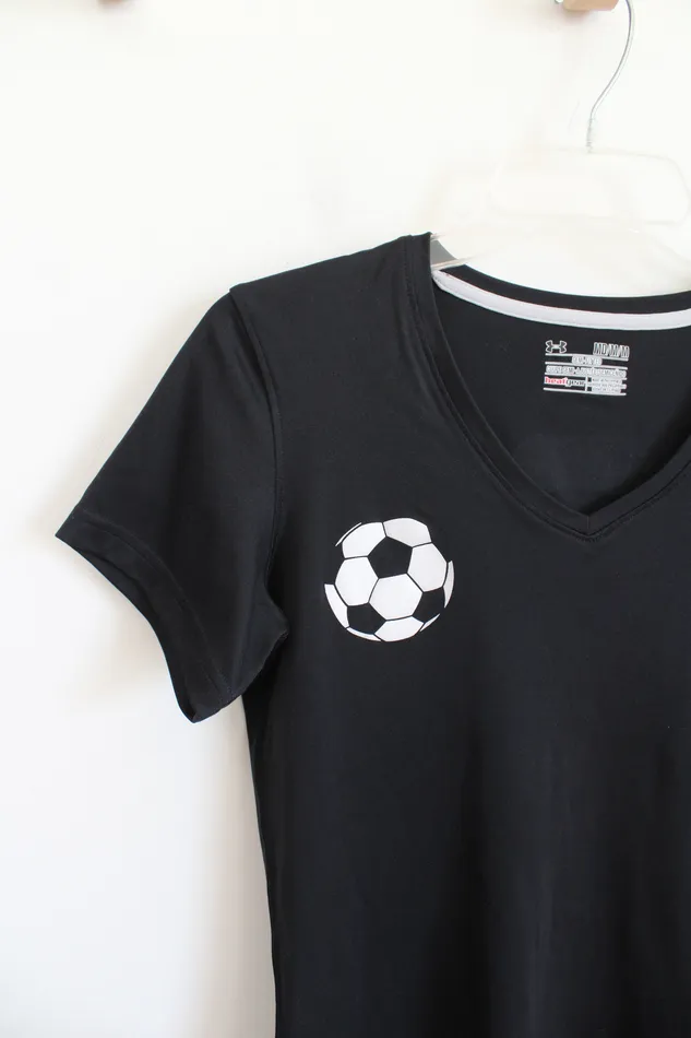 Under Armour Necklaces Under Armour 3 Black Soccer SemiFitted VNeck Shirt M