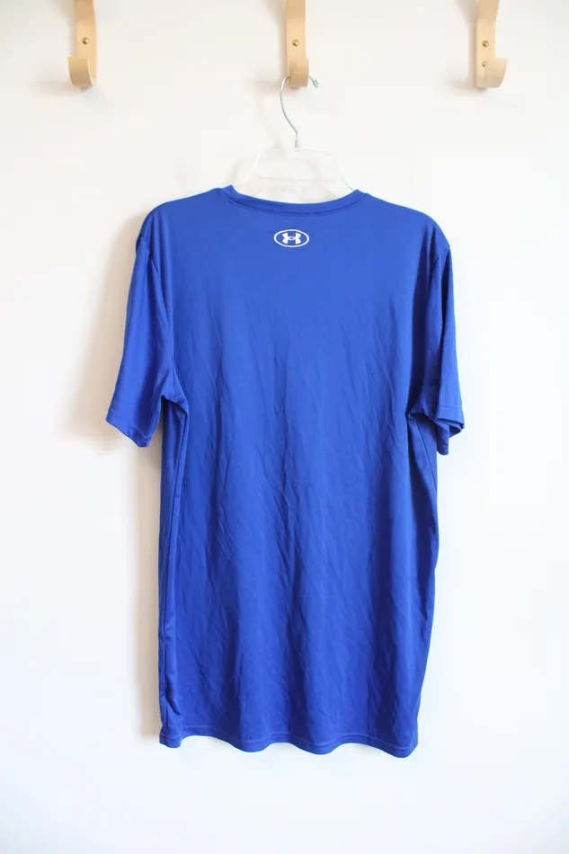 Under Armour Rings Under Armour Blue White Athletic Shirt Youth XL 1820