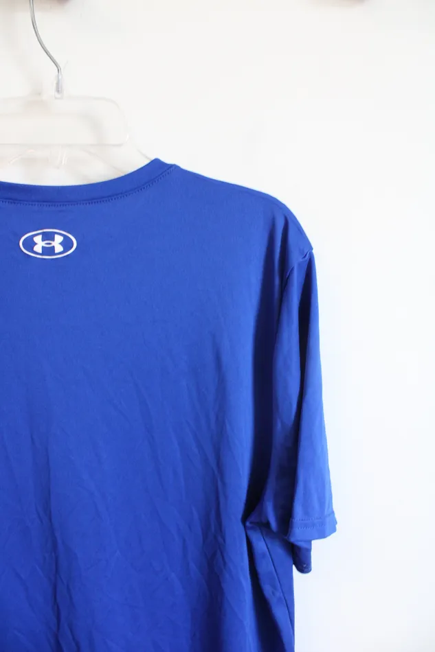 Under Armour Rings Under Armour Blue White Athletic Shirt Youth XL 1820