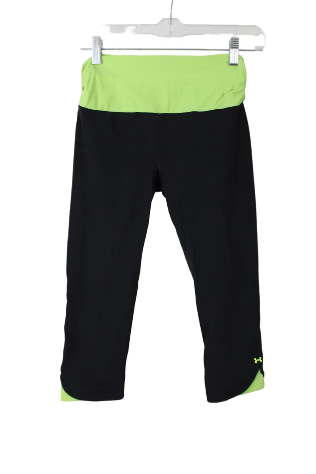 Under Armour Rings Under Armour Compression Green Black Capri Legging SM