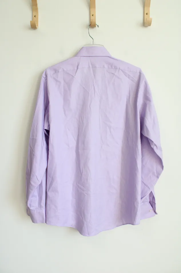 Van Heusen Earrings Van Heusen Fitted Purple Long Sleeved Button Down Shirt 163435 L