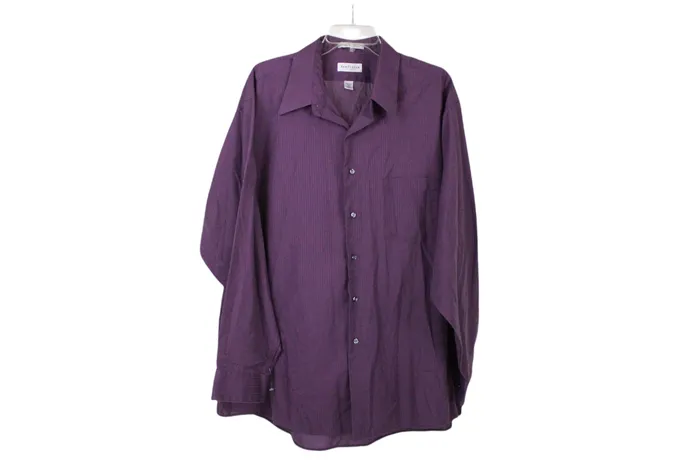 Van Heusen Earrings Van Heusen Purple Long Sleeved Shirt 18 12 3435