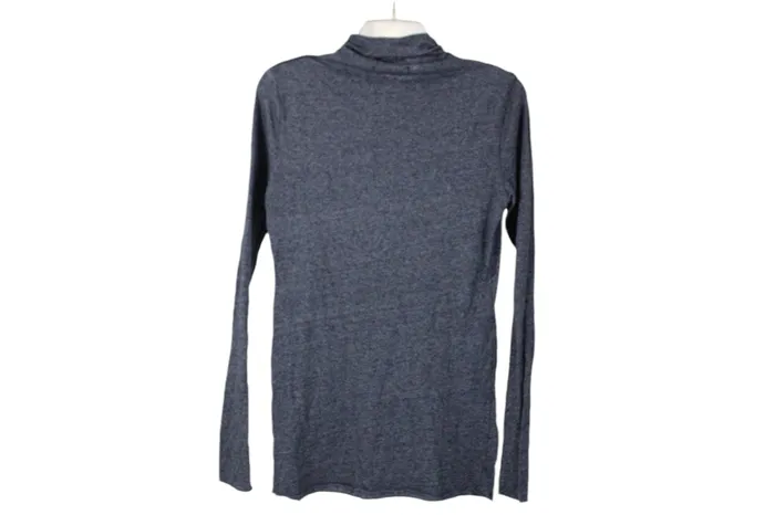 Velvet Brand Blue Mock Neck Top M Velvet Rings