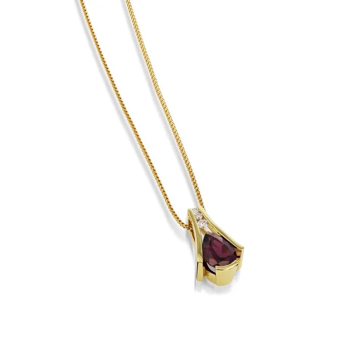 Venture Gemstone Pendant Necklace with Diamonds John Atencio Necklaces