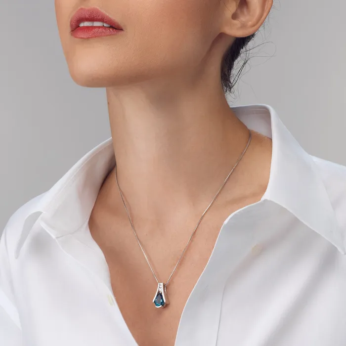 Venture Gemstone Pendant Necklace with Diamonds John Atencio Necklaces