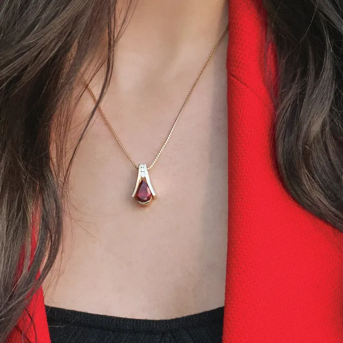 Venture Gemstone Pendant Necklace with Diamonds John Atencio Necklaces
