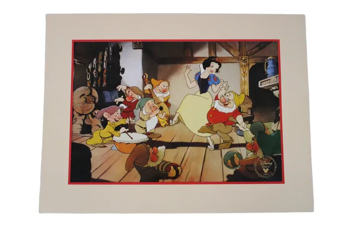 Vintage 1994 Disney Snow White Commemorative Lithograph Disney Store Exclusive Jubilee Thrift Rings