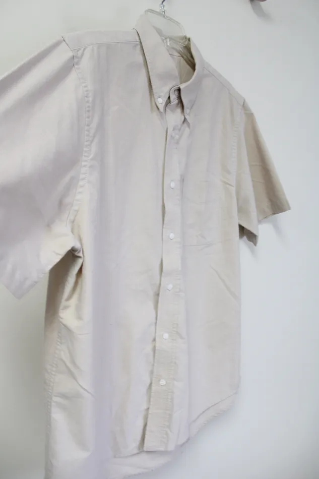 WearGuard Earrings WearGaurd Tan Short Sleeved Button Down Shirt L