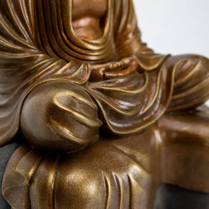 Wesco Earrings Jizo Bodhisattva in Meditation Statue