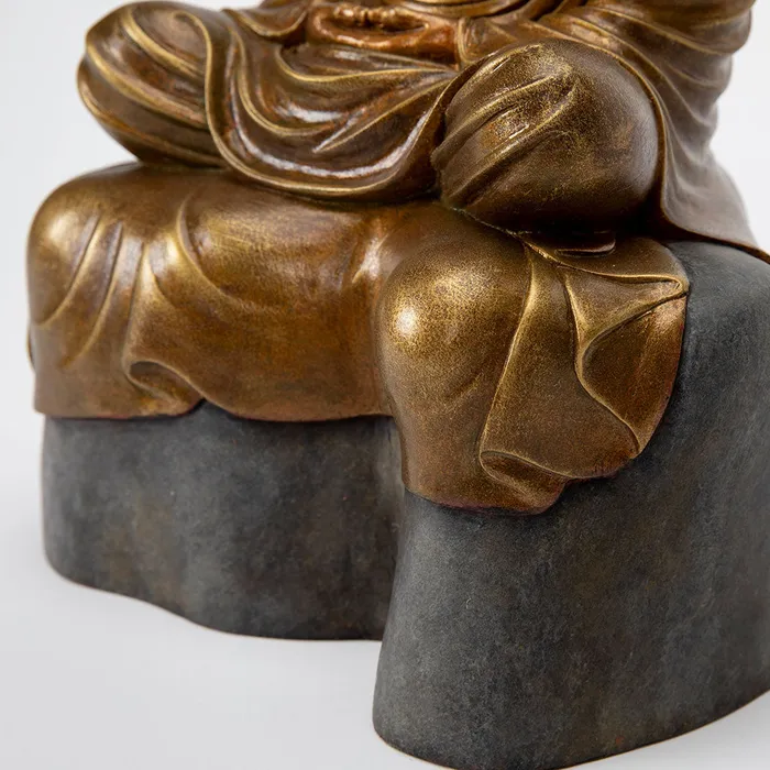 Wesco Earrings Jizo Bodhisattva in Meditation Statue