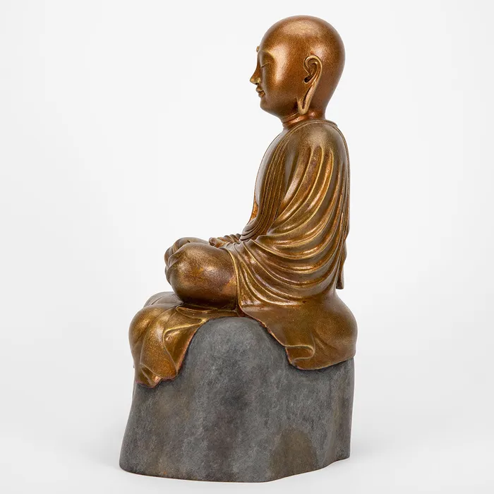 Wesco Earrings Jizo Bodhisattva in Meditation Statue