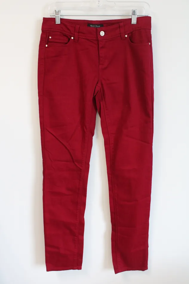 White House Black Market Red Slim Leg Pants 2 Regular White House Black Market Rings