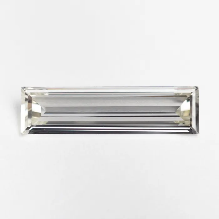 White Step Cut Diamond 104ct Baguette Misfit Diamonds Rings