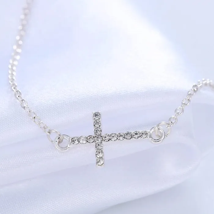 Womens Delicate Chain Cross Bracelet Lords Guidance Bracelets