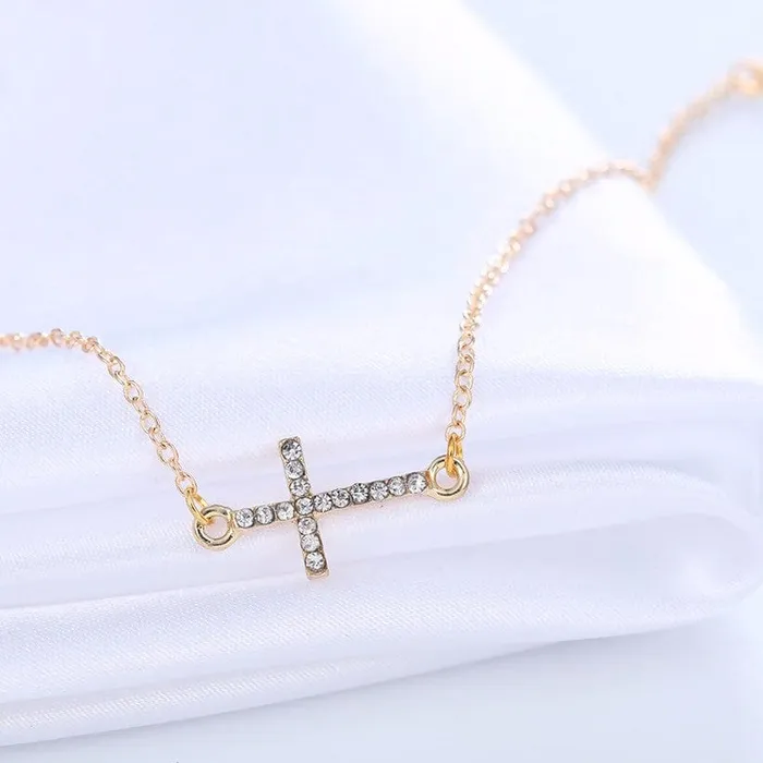 Womens Delicate Chain Cross Bracelet Lords Guidance Bracelets