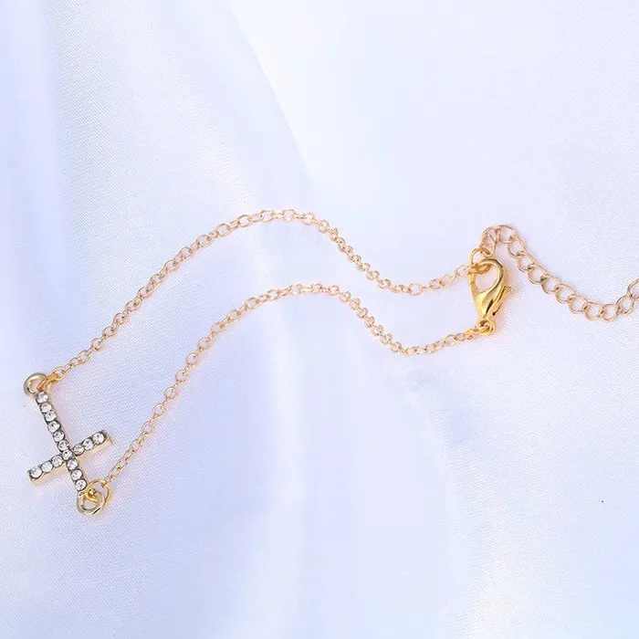 Womens Delicate Chain Cross Bracelet Lords Guidance Bracelets