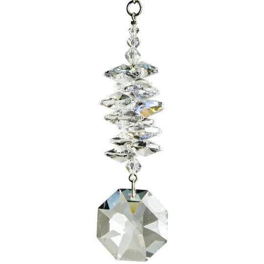 WOODSTOCKCHIMES Woodstock Chimes Ice Crystal Cascade Octagon Suncatcher Earrings WOODSTOCKCHIMES Woodstock Chimes Ice Crystal Cascade Octagon Suncatcher Earrings