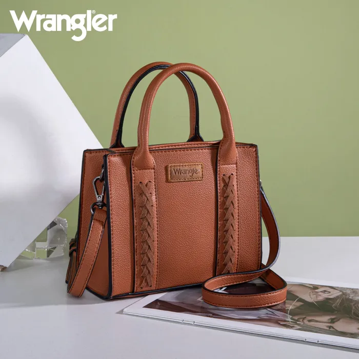 Wrangler Whipstitch Mini ToteCrossbody Brown MONTANA WEST Earrings