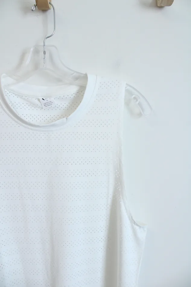 Zyia Active Zyia Active Mesh White Athletic Tank L Rings