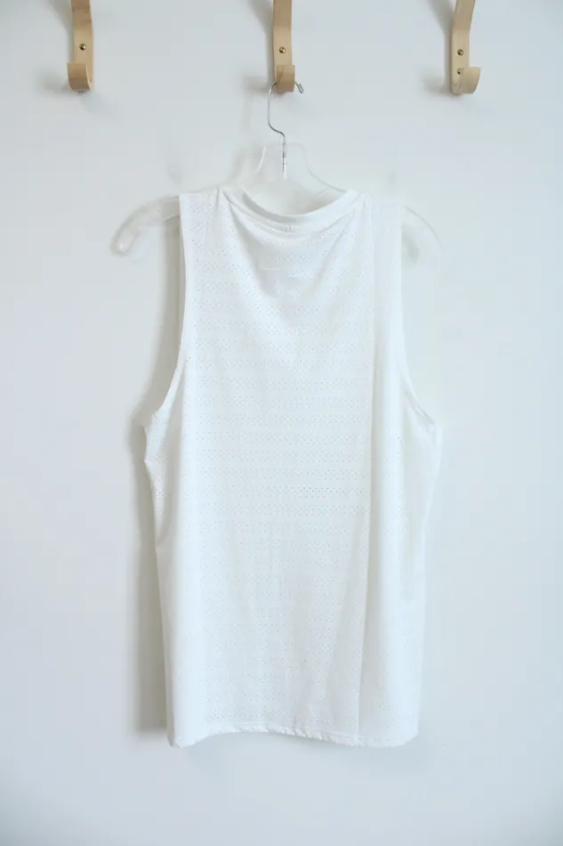 Zyia Active Zyia Active Mesh White Athletic Tank L Rings